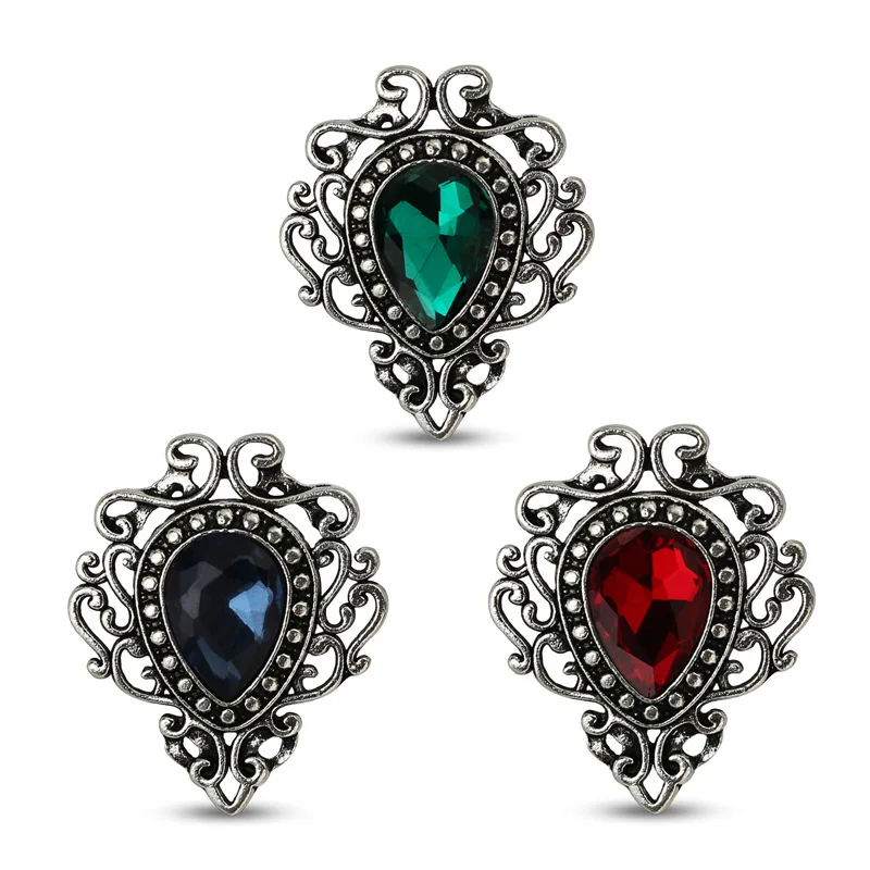 

2019 new style European and American retro three-color meteorite brooch hollowed lace autumn simple brooch jewelry corsace