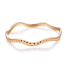 100% 18K Pure Gold Classic Bijoux Round Wave Finger Rings for Women Rose Gold Color Zig Zag Ring Jewellery Valentine Gift 100% 18K Pure Gold Classic Bijoux Round Wave Finger Rings for Women Rose Gold Color Zig Zag Ring Jewellery Valentine Gift