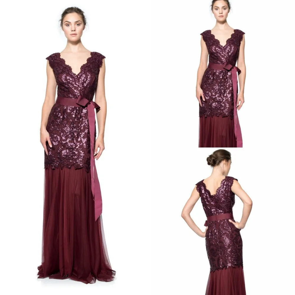 

Floor Length Sequin Dress Burgundy Mother Of The Bride Dresses Elegant Pant Suits New Fashion 2015 Open Back HM222