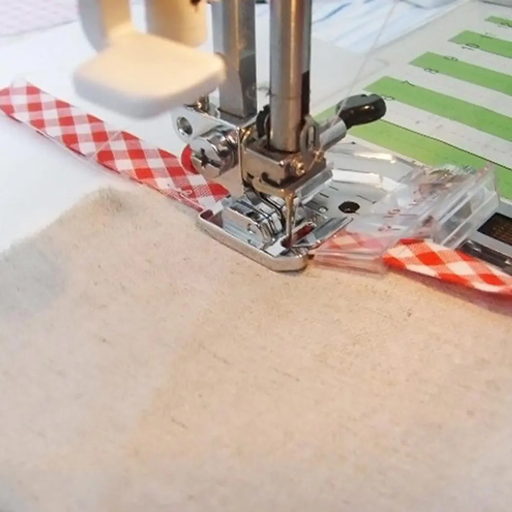 Свернутый подол давление ноги швейная машина Прессер ноги Регулируемая смещение лапка для подгибания подрубочная лапка для домашние машинки для шитья