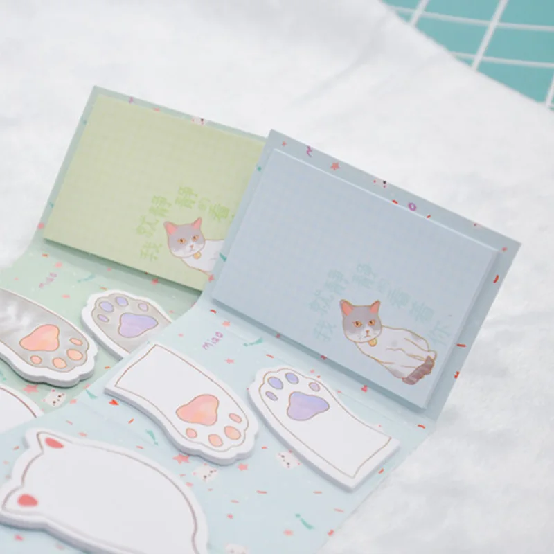 12 наборов блокнотов Липкие заметки Kawaii свежие животные бумага Блокнот дневник