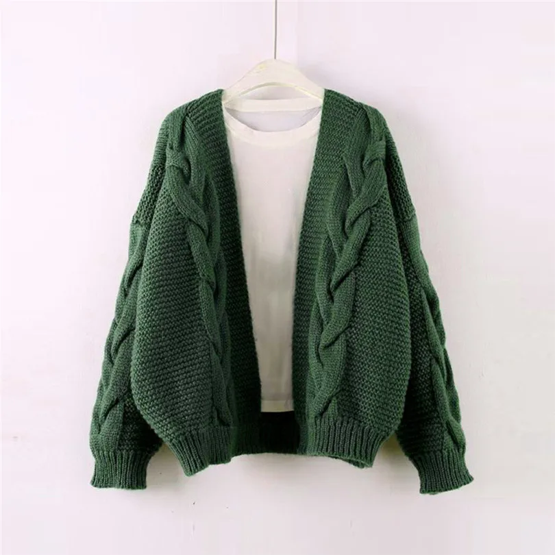 New Women Autumn Winter Fashion Loose Casual Daily Elegant Long Sleeve  Outwear Umbilical Twist Knitted Solid Blouse Tops #4M25 (1)