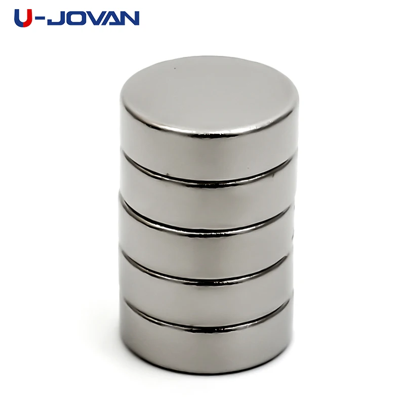 

U-JOVAN Small Round Fridge Magnets Super Strong 5pcs N35 12 x 4mm Block Craft Rare Earth Small Neodynium Magnet