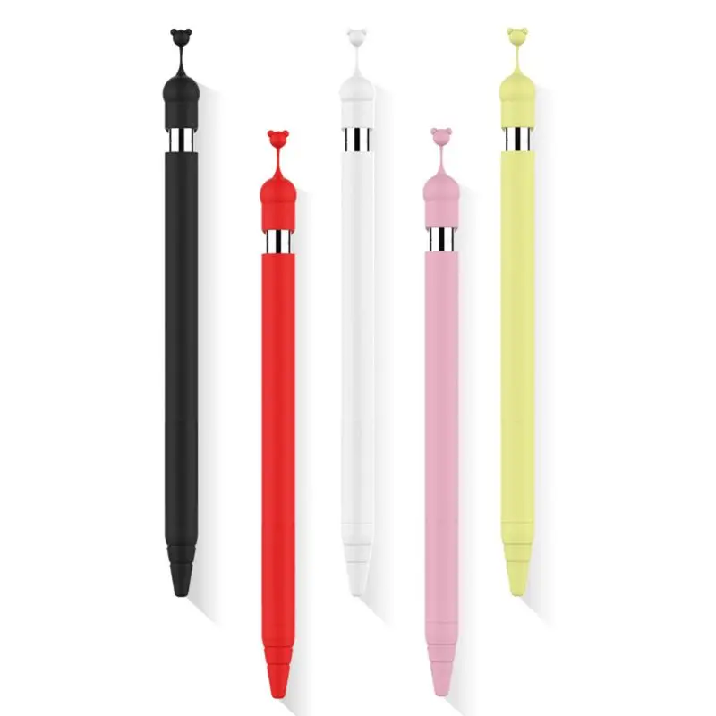 

Protective Cover Tablet Touch Pen Stylus Soft Silicone Case Anti-Lost Cap Anti-Slip for Apple Pencil 1st Generation