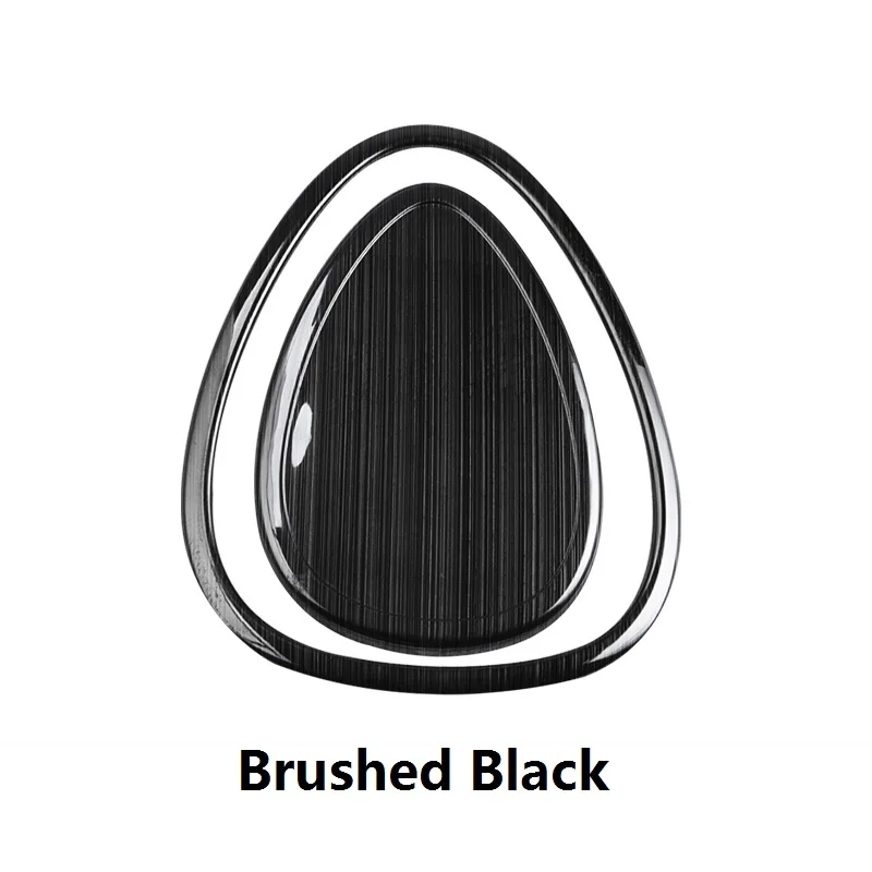 Углеродное волокно шаблон автомобиля вентиляционное отверстие приборной панели выход украшение наклейка крышка для Mini Cooper Clubman F54 F55 F56 стиль черный - Название цвета: Brushed Black