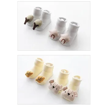 

Newborn Baby Boys Girls Socks 0-18M Infant Socks All Season Cotton Cartoon Socks Warm Anti Slip Floor Sock Leg Warmer