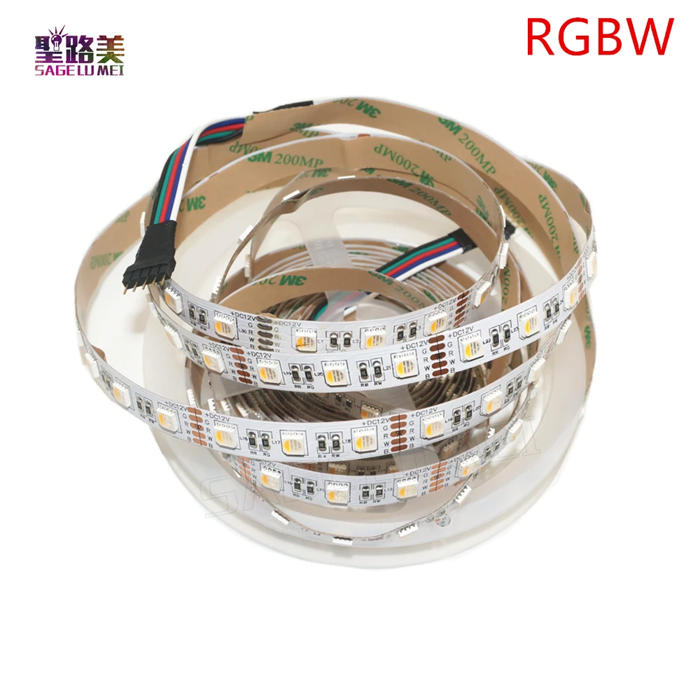 5 м 4 цвета в 1 светодиодный чип DC12V SMD 5050 гибкий свет RGB + белый/теплый белый 60 Светодиодный s/M IP30/65 Водонепроницаемый RGBW/RGBWW Светодиодные ленты