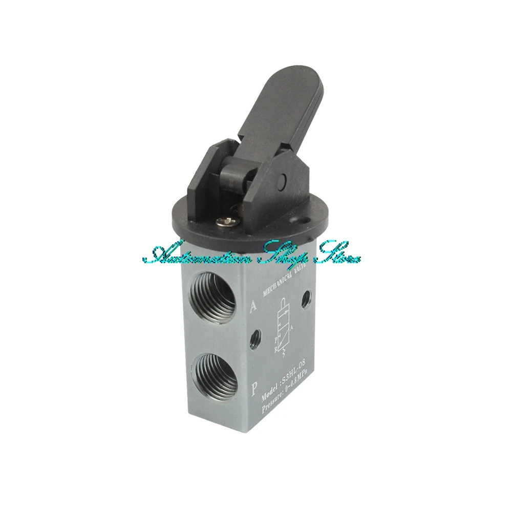 

S3HL-08 2 Position 3 Way Manual Handle Control Pneumatic Mechanical Valve PT 1/4