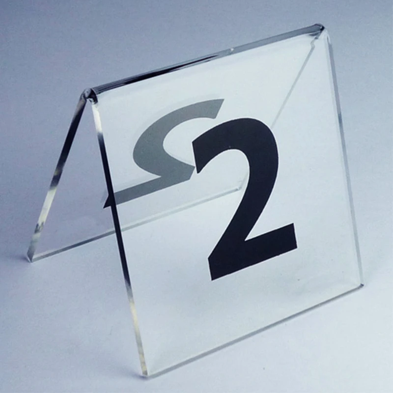1-30 Tent Style Acrylic Table Numbers Digital Card Seating Cards 3D Stereo Restaurant Bar Tool Number standing 30pcs | Дом и сад