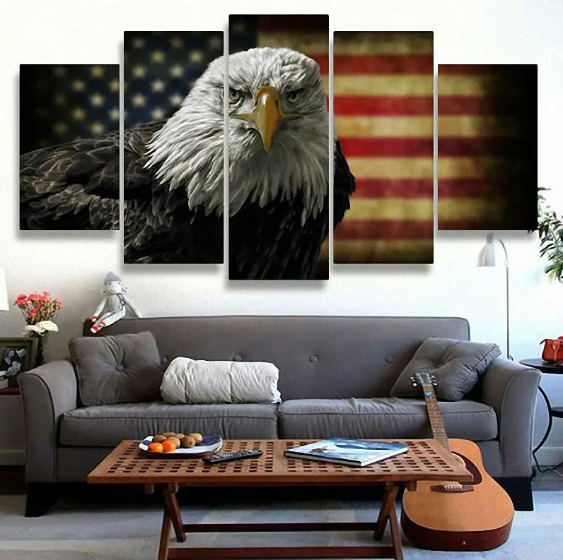 Vintage American Usa Flag Of The United States Poster Print Wall