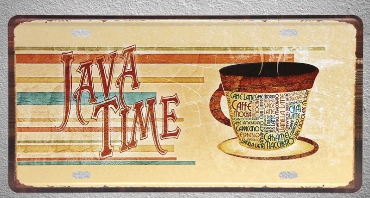 1 шт. кофе капучино Java таймер американо эспрессо допион жестяные тарелки знаки
