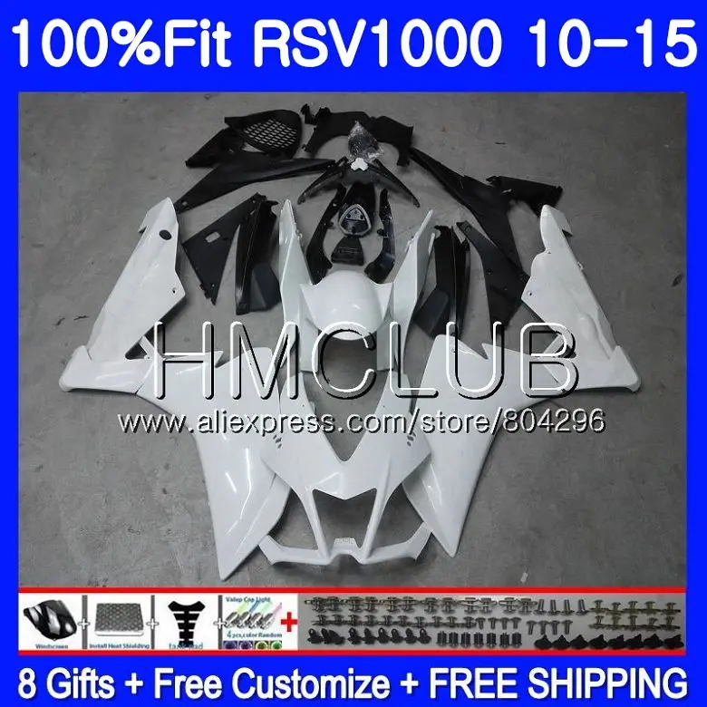 

Injection Glossy white For Aprilia RSV4 RSV1000 10 11 12 13 14 15 124HM.12 RSV 1000 R RSV1000R 2010 2011 2012 2013 2015 Fairings