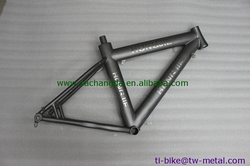 Best Custom titanium touring bike frame with curved tubes, XACD titanium bike frame, China titanium cheap bike frame 1