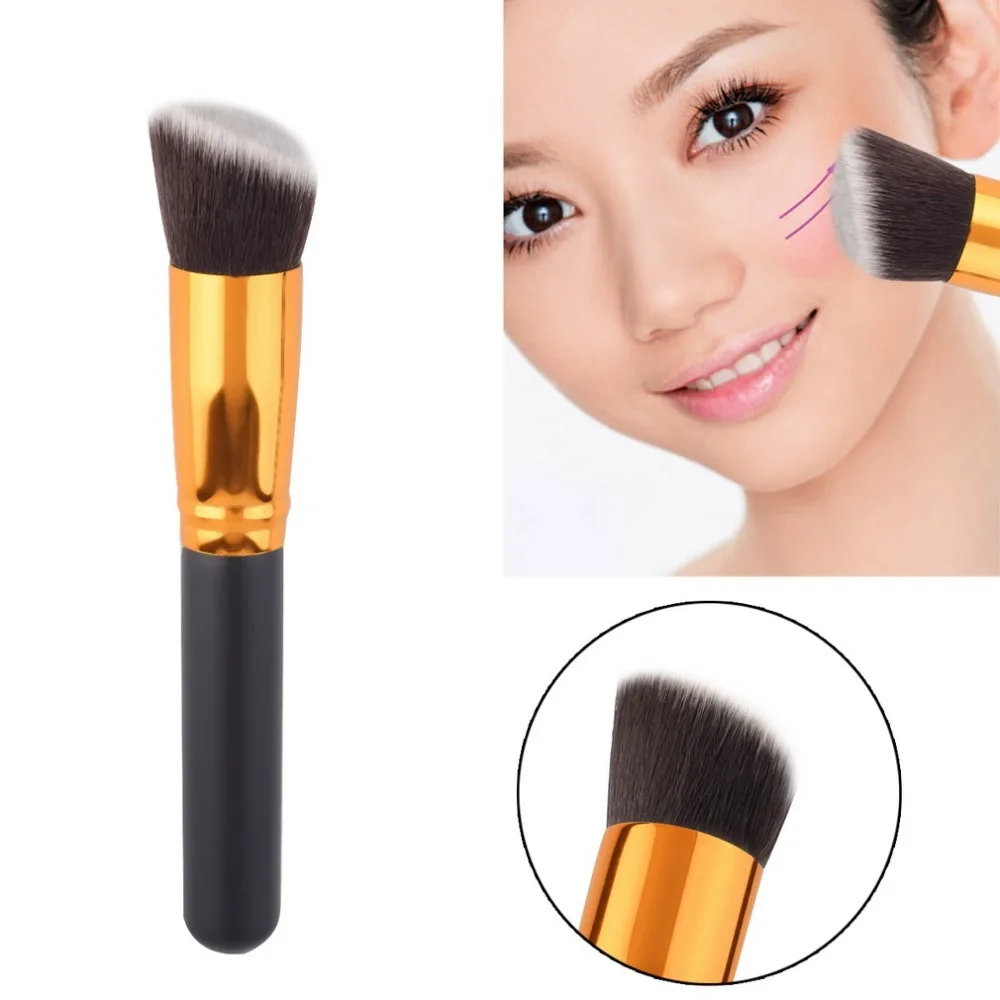 Cosmetic Angled Flat Top Brush Face Makeup Blusher Powder Foundation