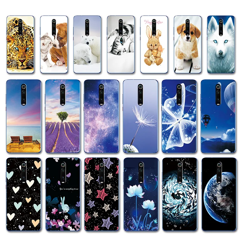 

Love Heart Printed Phone Bags For Xiaomi Redmi K20 Pro Cases Cover Redmi 7A Redmi Note 7 Animal For Xiaomi Redmi K20 Sky Star