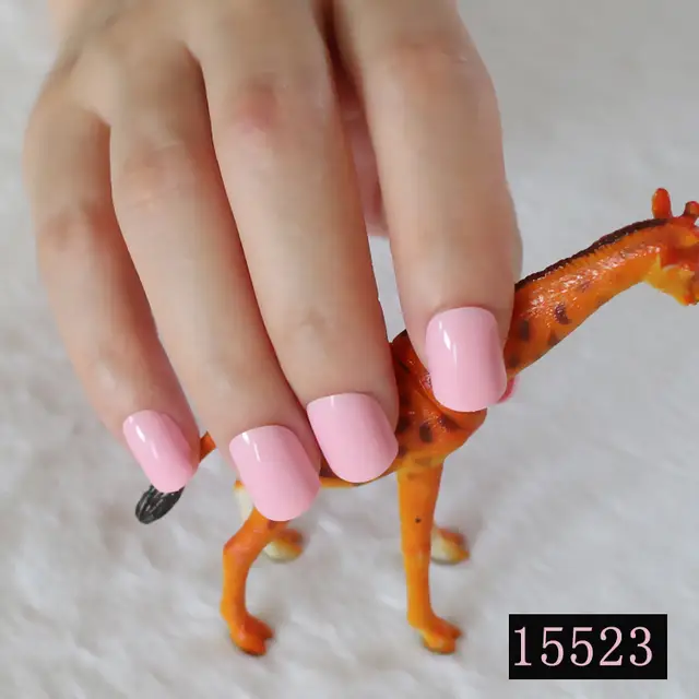08 25 De Réductionbébé Rose Faux Ongles Mode Plat Nail Art Dame Acrylique Bonbons Doigt Ongles 24 Pièces 15523 In Faux Ongles From Beauté Santé