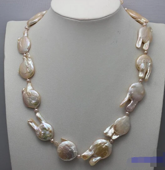 

ddh003803 Natural color pink Freshwater pearl necklace