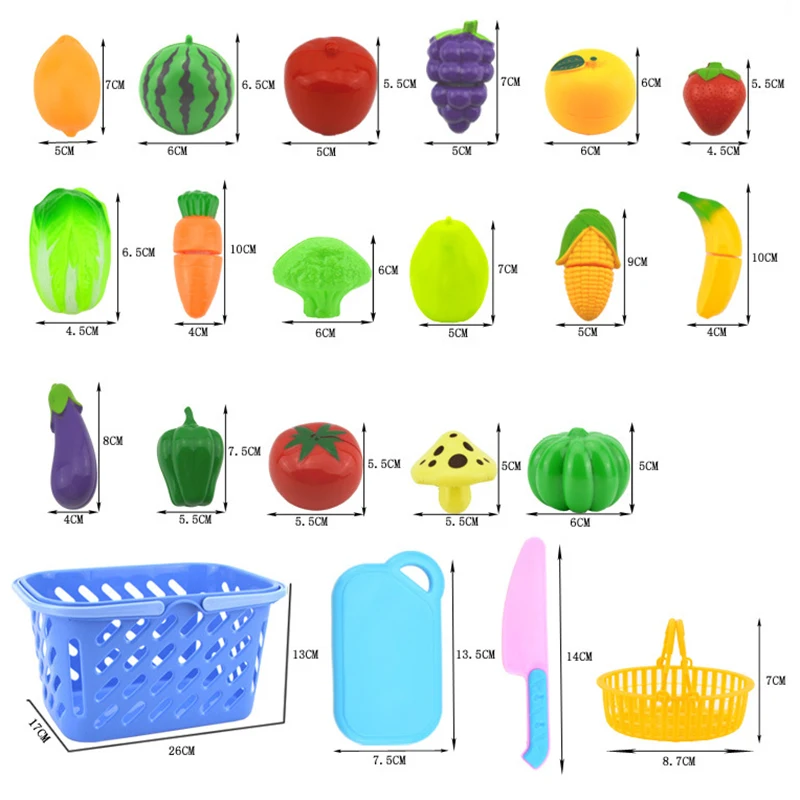 Пластиковый набор для резки овощей и фруктов, Обучающий набор для моделирования, детское питание, Кухонные Игрушки для малышей, детские игрушки