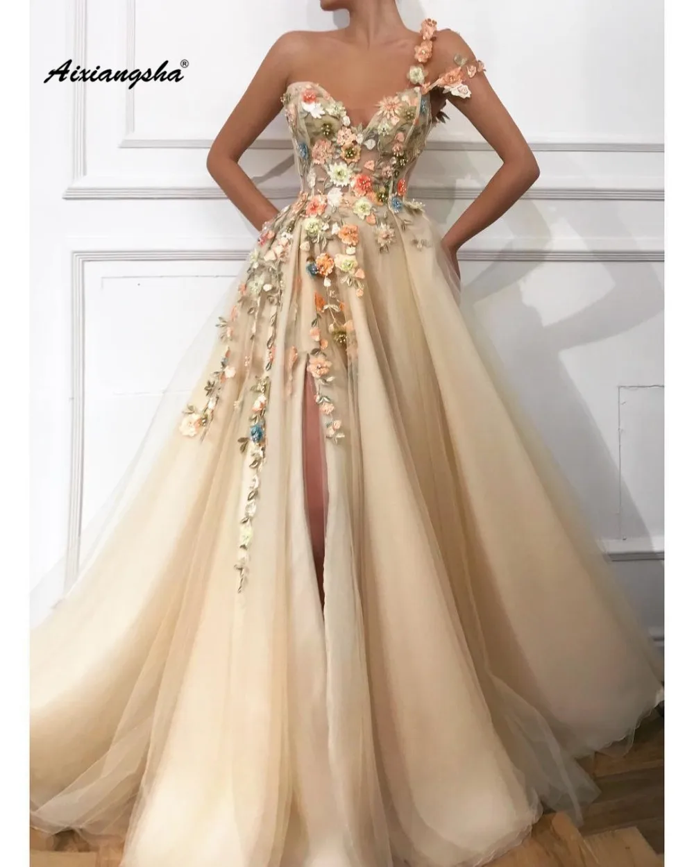 champagne occasion dress