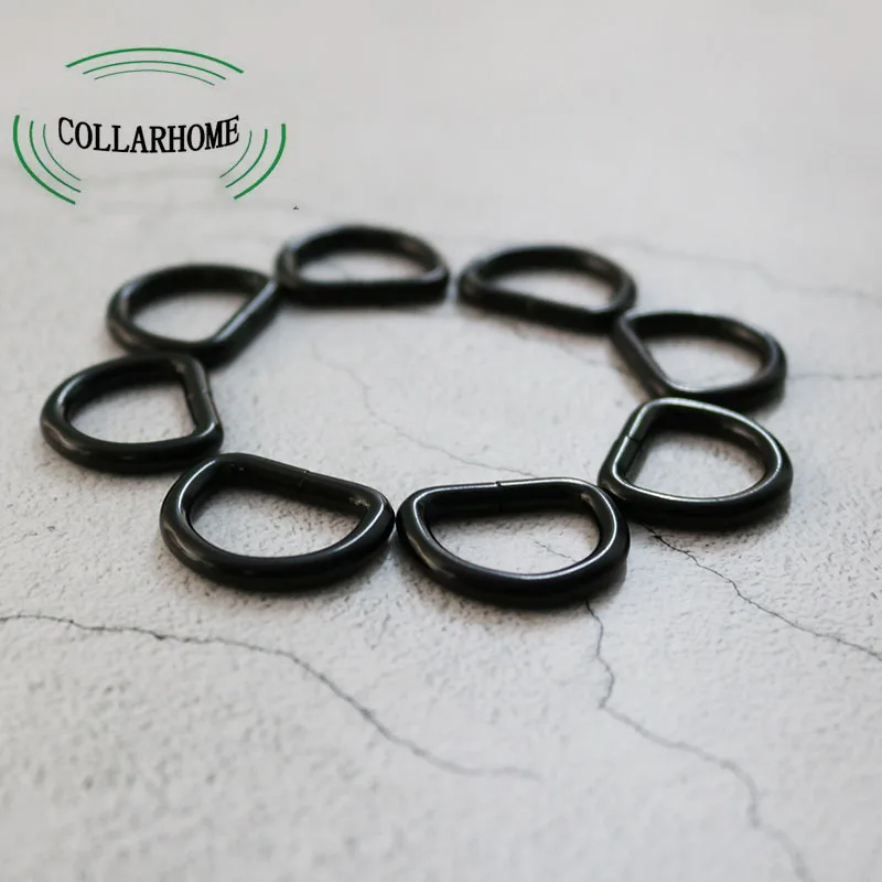 

10Pcs/Lot D-shaped buckle 3/4Inch(20mm) Webbing For Leather Bags Metal Crafts Diy Dog Collars Accessories-black