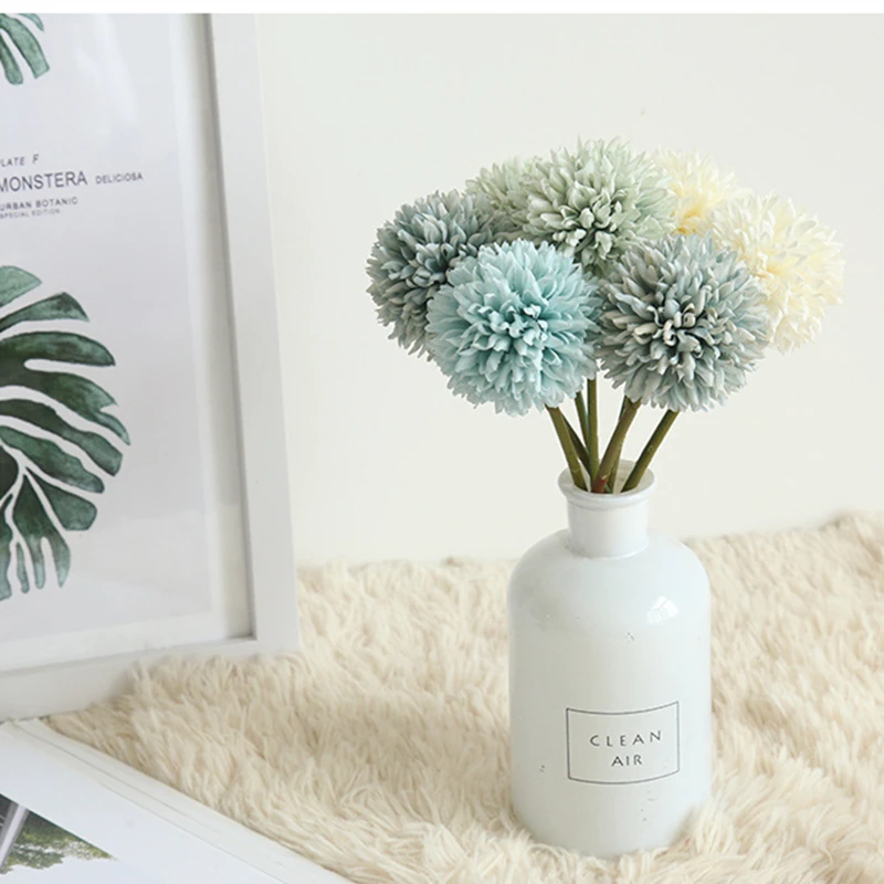 JAROWN Simulation Dandelion Flower Branch Artificial Single Head Thorn Ball Wedding DIY Flowers Bouquet Home Decor Accessories (3)