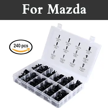 

240pcs Push Bonus Fastener Remover Storage Case Rivets For Mazda Demio Laputa Proceed Levante Roadster Spiano Tribute Verisa