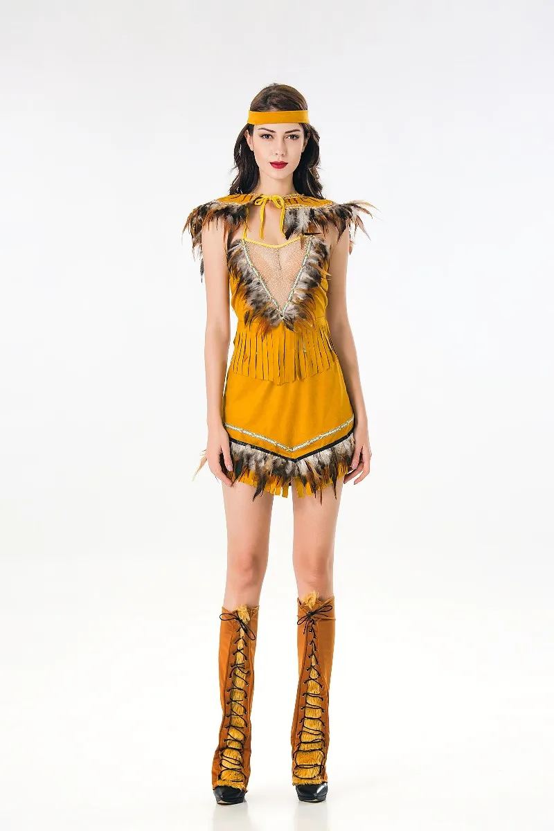 800px x 1200px - 2019 Pocahontas Princess Indian Maiden Sexy Costume Powhatan Native  American Indian Costume Savage Forests Hunter Tassels Fancy Dress From  Bigseaa, ...