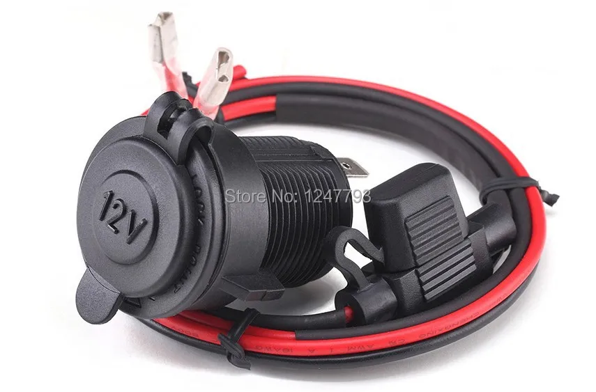 Free Shipping Weatherproof Car/Vehicle/Motorcycle Black Cigarette Cigar Lighter Outlet Plug Socket with Cap 12V 20A | Автомобили и
