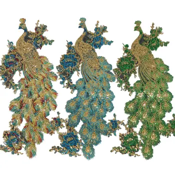 

peacook Embroidered patches para vestuario decorative iron on designer patches for jeans parches bordados para ropa