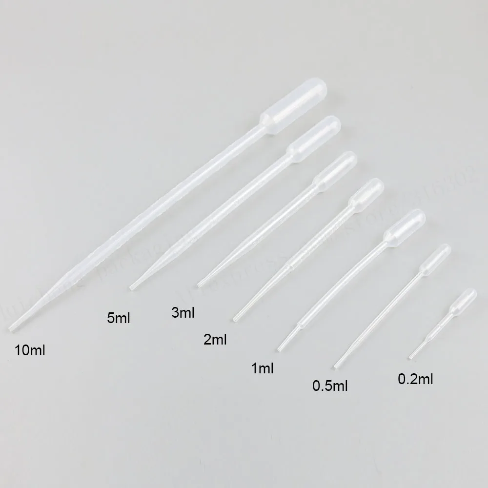 

Free Shipping 100 x 3ML Disposable Plastic Pasteur Pipettes Graduated PE Transfer Dropper, 0.2ml,0.5ml,1ml,2ml,5ml available