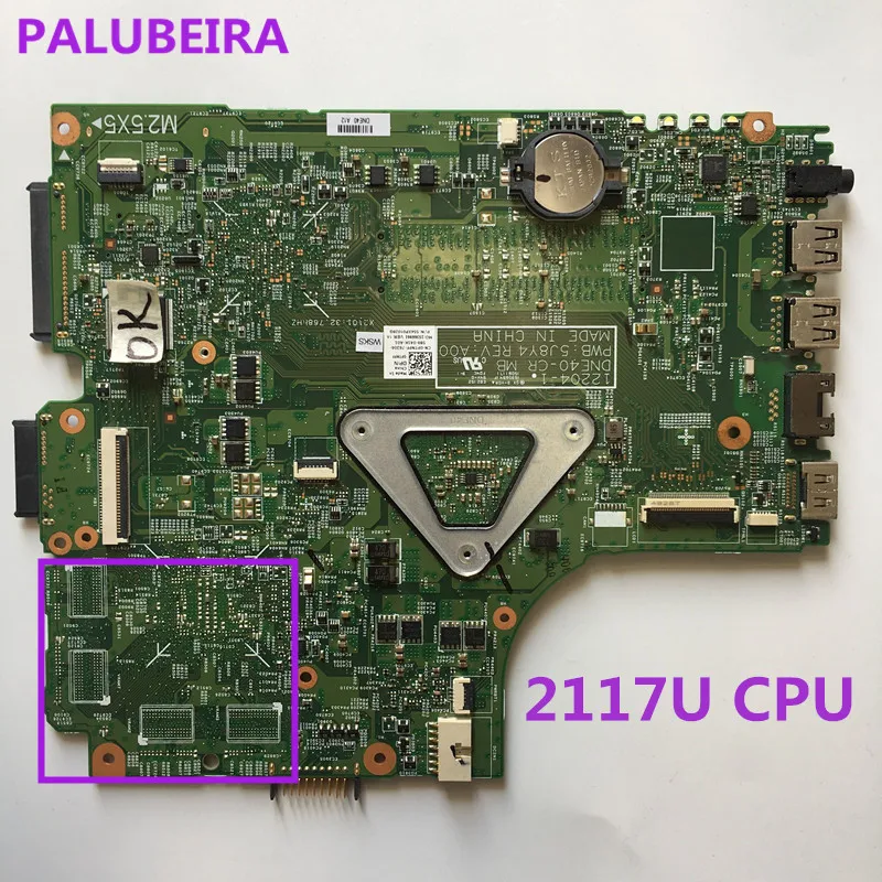 PALUBEIRA материнская плата для ноутбука CN-0WVWFH 0WVWFH 3421 5421 pavilio ПРБ: 5JBY4 REV:A00 SR0VQ 2117U DDR3L 100%