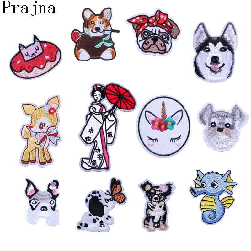 Prajna Service хаски собака нашивка кролик лошадь Чихуахуа корги олень глажка нашивки