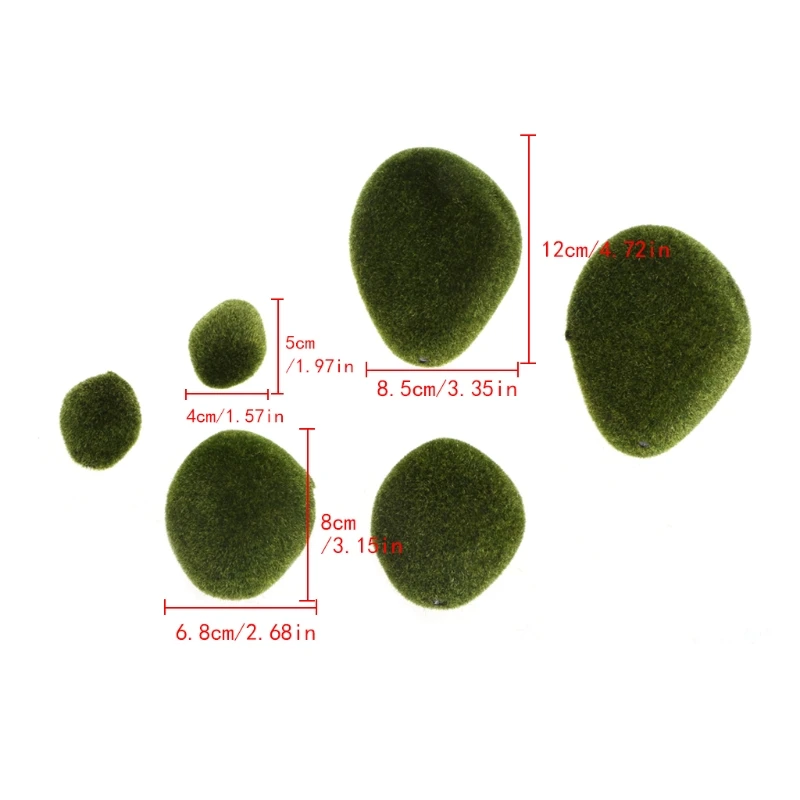 Зеленые искусственные камни покрытые мхом трава растение в горшках домашний сад украшение пейзаж