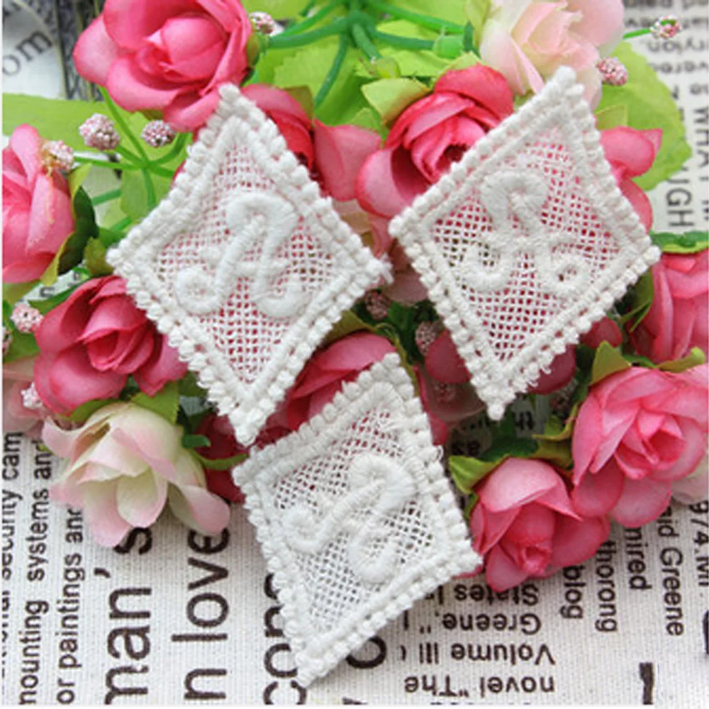 Cotton Embroidery Patches Applique Motif Trimming Lace Fabric Scrapbook