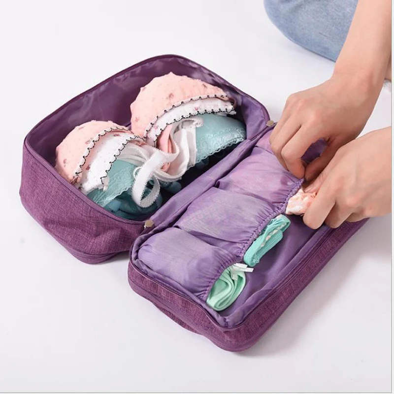 Portable Multifunctional Travel Bra Organizer Waterproof Zip Underwear