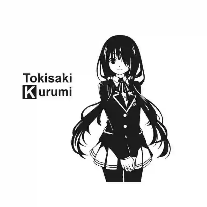 Pegatina DATE A LIVE Sticker Anime Cartoon Tokisaki Kurumi Car Decal Sticker Vinyl Wall Stickers Decor Home Decoration