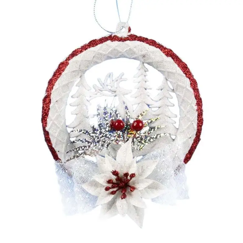 Christmas Tree Decorations Deer Creative Plastic Rings Ornaments Pendant Accessories 20 | Дом и сад