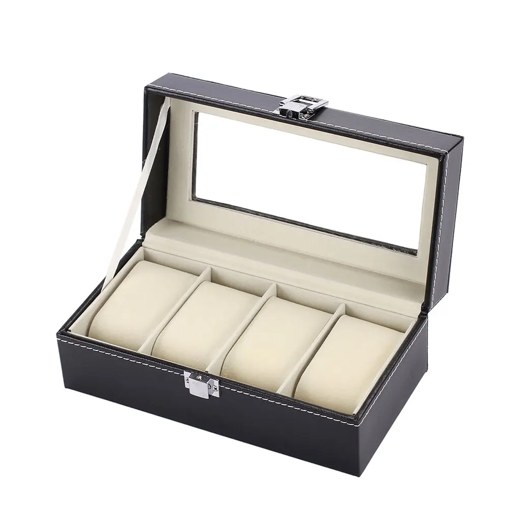 

High Class Fashionable Design Watch Box Soft PU Leather Watch Storage Box Watch Display Slot Case Box Case DROPSHIPPING