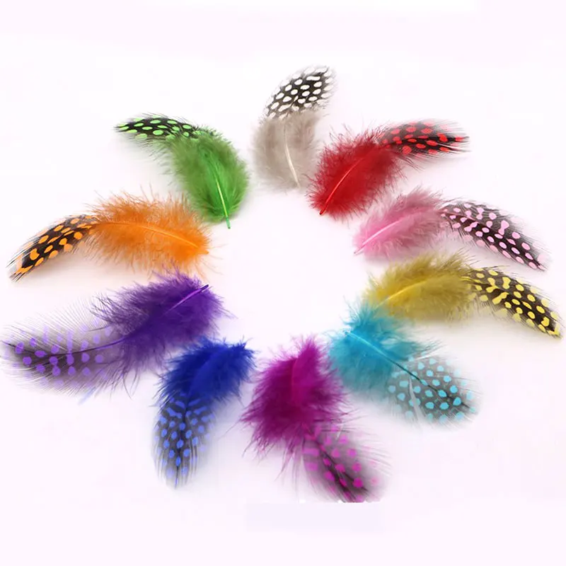 50 Pz Colori Misti Guinea Perla Gallina Piuma Spey Mosche Tailing Guance Streamers Fly Tying Materiali
