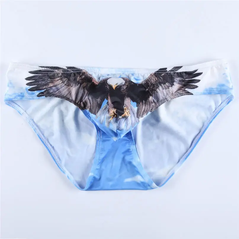 Swim Briefs Man Sexy 3D Print Underwear Cotton Soft Breathable Pouch Boxer Underpants Underwear All Seasons Panties #2d27 (42)
