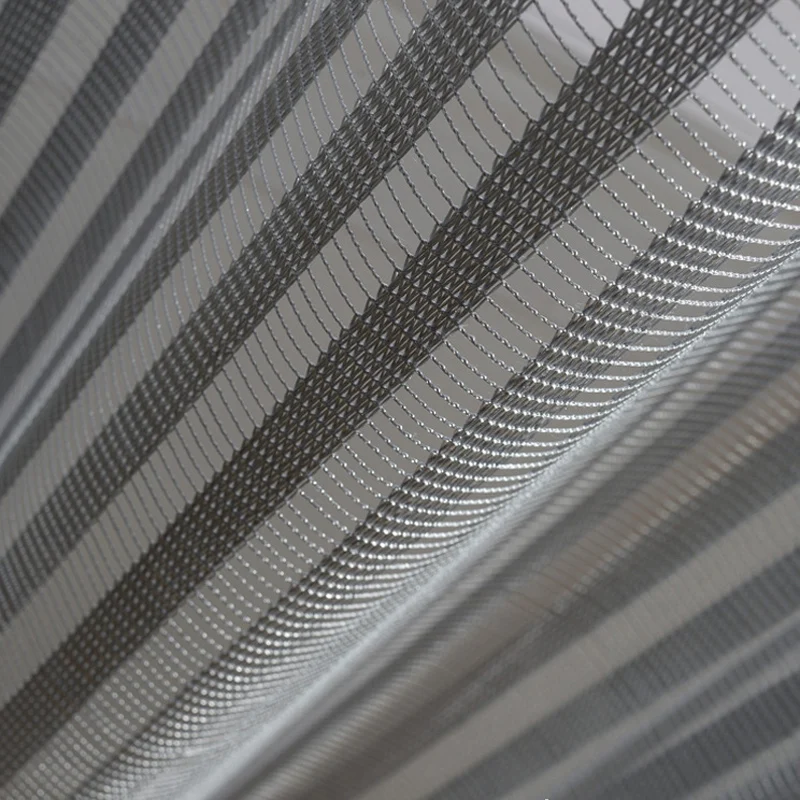 Современный Простой Благородный сетчатый занавес из ткани серый полосатый фатин для гостиной, кухни, балконного отвесного занавеса s индивидуальные WP097-30