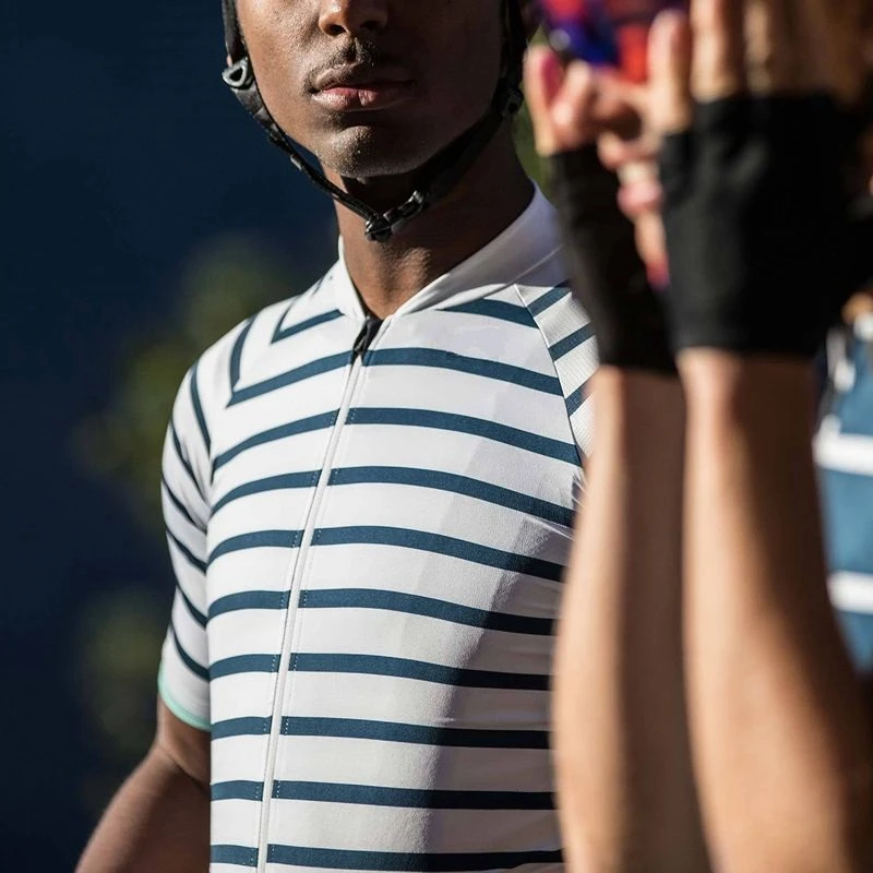 

BRETON SE Cycling jersey 2019 new Blue and white stripes bicycle shirt Men cycle racing clothing Sportwear Camicia da bicicletta