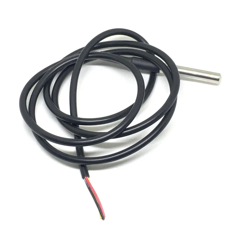 Stainless steel waterproof package type DS18b20 temperature probe temperature sensor 18B20 1 metre (2)