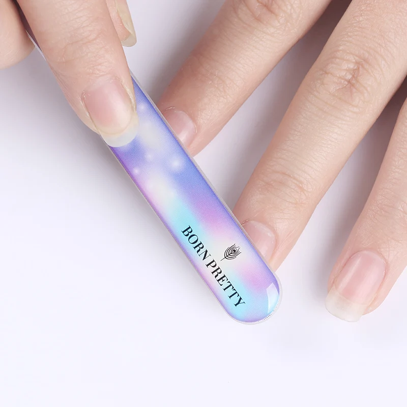 BORN PRETTY градиентный буфер для ногтей Очищаемый файл нано стекло блестящие шлифовальные маникюрные инструменты для ногтей Лечение ногтей 1 шт