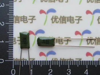 

100pcs/lot High Quality DIP polyester capacitor 2A332 100V 3.3NF Dacron Capacitor 3.3NF 100V