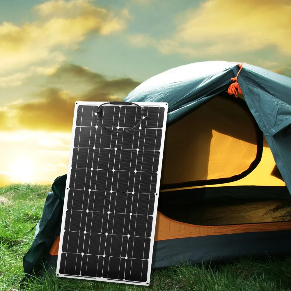 Dokio 12V 100W Monocrystalline Flexible Solar Panel Portable 100W Panel