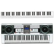 Новое поступление наклейки для пианино полный Grand Staff Примечание пианино ключевые метки для 61 клавиатуры