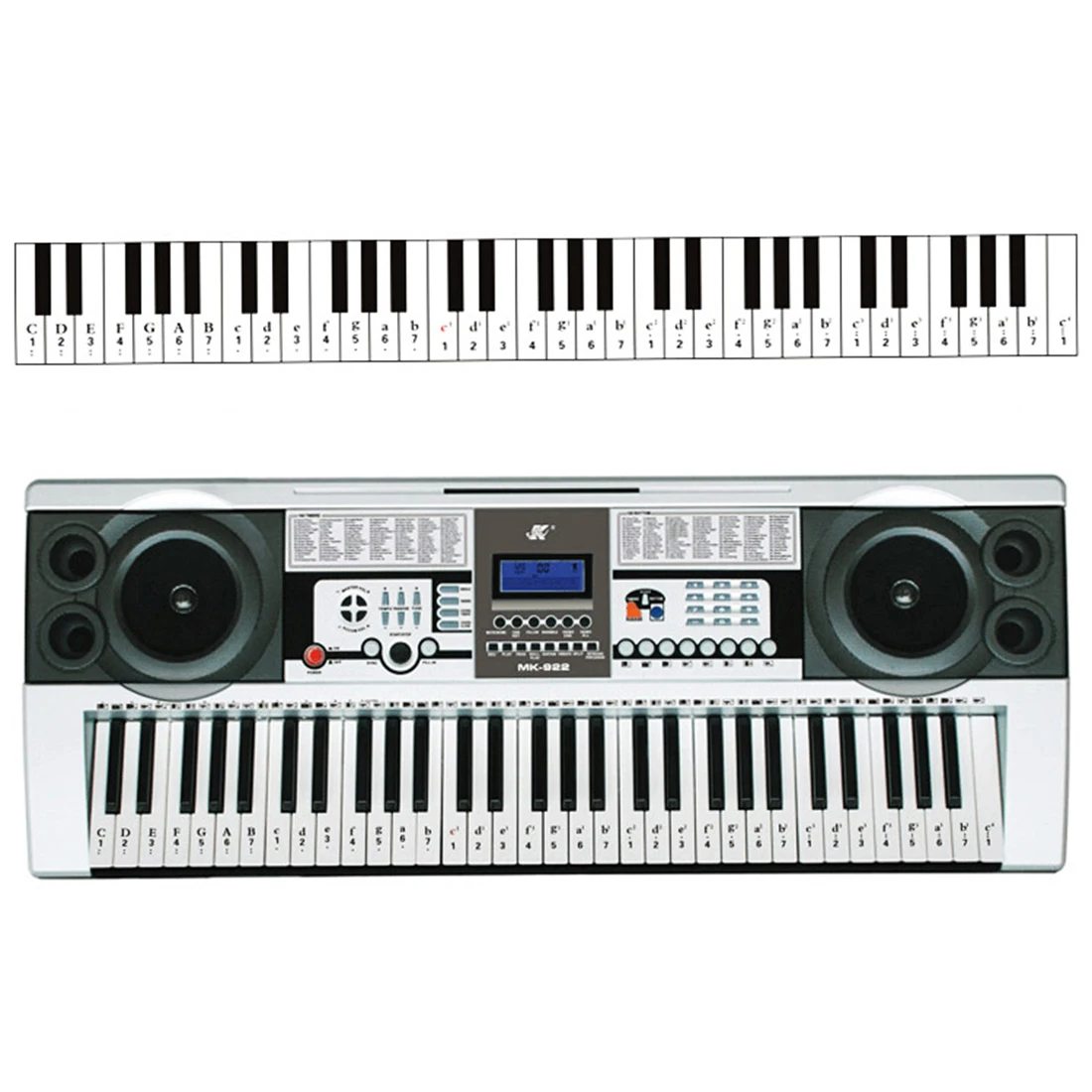 

New Arrive Piano Stickers Complete Grand Staff Note Piano Key Labels for 61 Keyboards