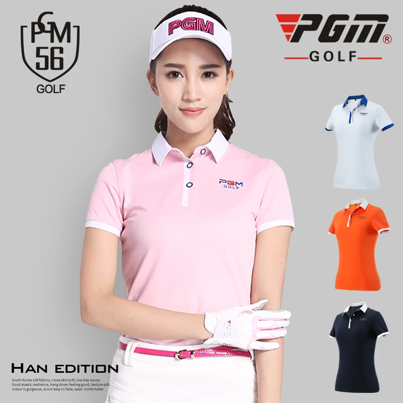 PGM Golf Polo Shirt Lady Short Sleeved T shirt Summer
