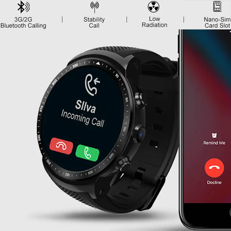 Смарт часы Zeblaze Thor PRO MTK6580 1 0 ГГц + 16 ГБ 53 дюйма Android 5 1|Смарт-часы| |